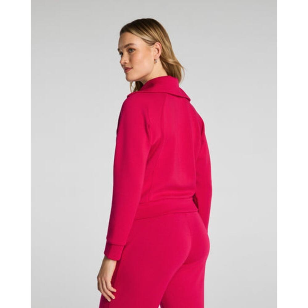 Spanx Women's Air Essentials Lightweight Half Zip Sweatshirts Fuchsia XL NWT - Picture 3 of 14